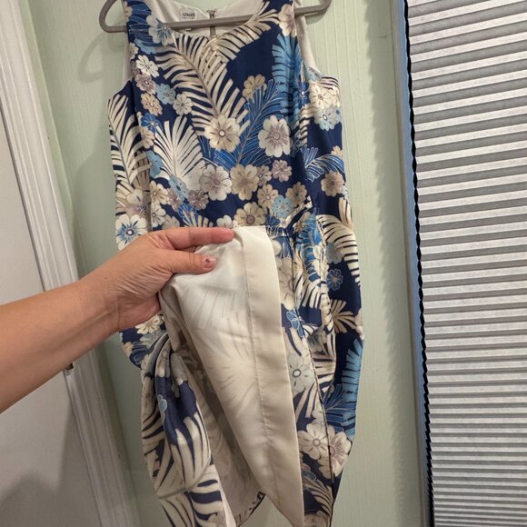 💙 Armani Collezioni Blue Floral Silk Dress | Size 14 | Made in Italy | - Picture 4 of 7